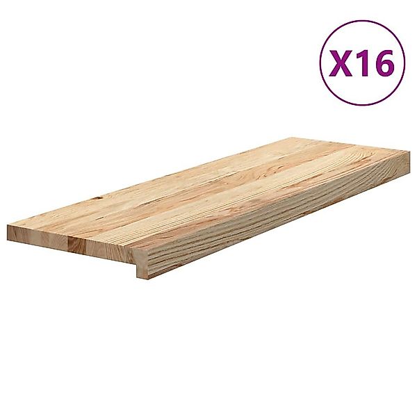 vidaXL Stufenmatte Treppenstufen 16 Stk. Unbehandelt günstig online kaufen