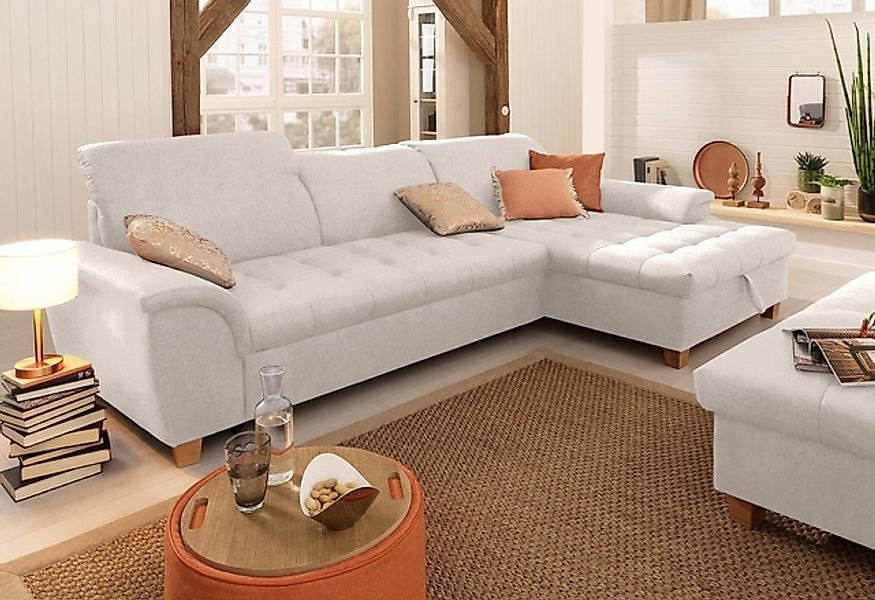 Home affaire Ecksofa »Lyla fester Sitzkomfort, bequeme Armlehnen, Breite 27 günstig online kaufen