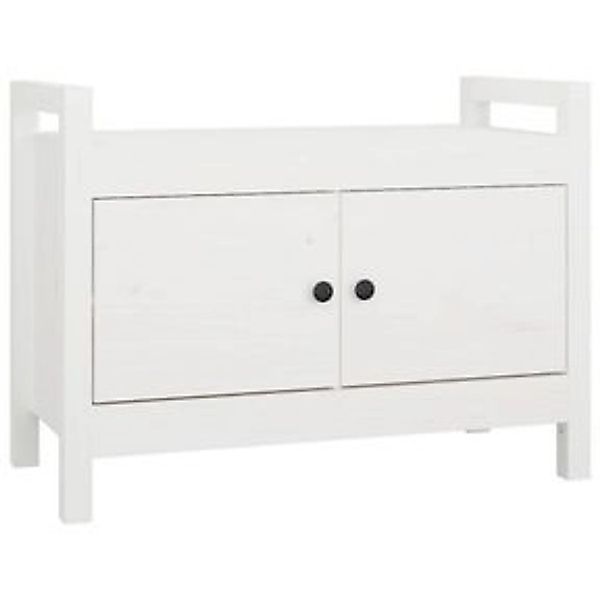 vidaXL Flurbank Weiß 80x40x60 cm Massivholz Kiefer günstig online kaufen