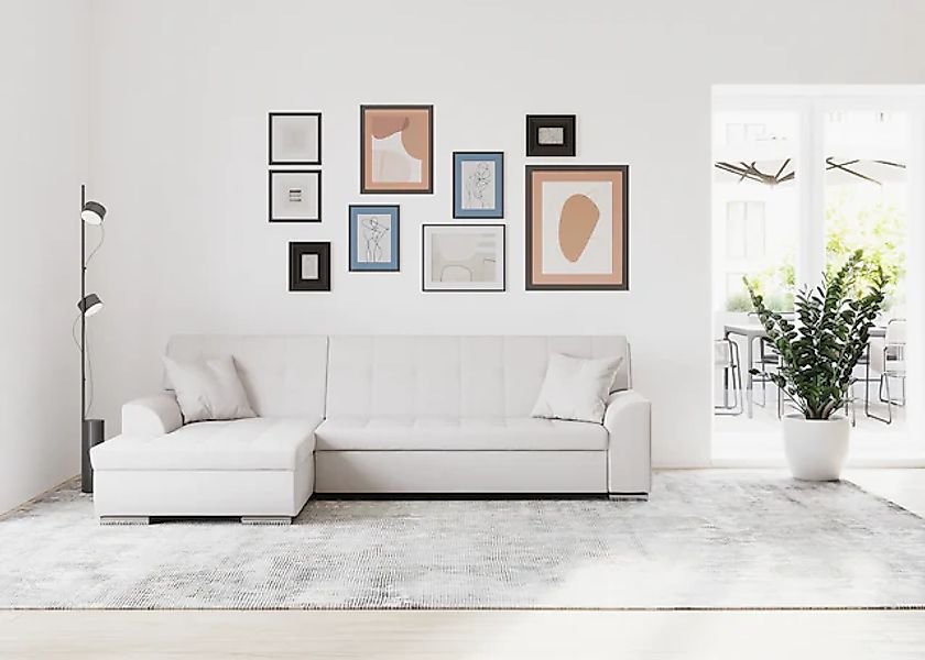 DOMO collection Ecksofa »Treviso viele Bezüge, auch in Cord, L-Form, B/T/H: günstig online kaufen