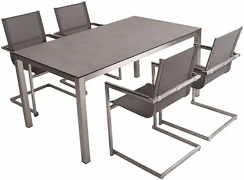 Garden Pleasure Garten-Essgruppe »SIENNA« 5 Stk. tlg. robustes Tischdesign günstig online kaufen