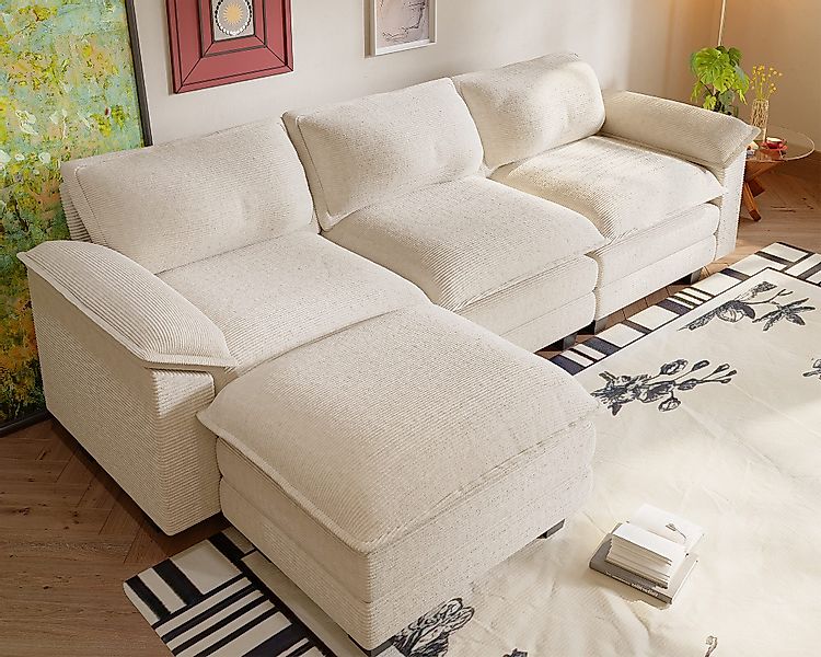 GUNJI Ecksofa L-förmiges Ecksofas im Wohnzimmer günstig online kaufen