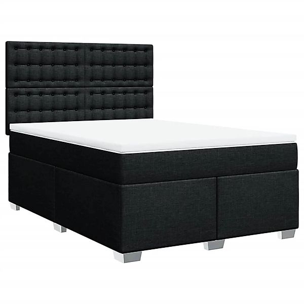vidaXL Boxspringbett mit Matratze Schwarz 160x200 cm Stoff2107878 günstig online kaufen