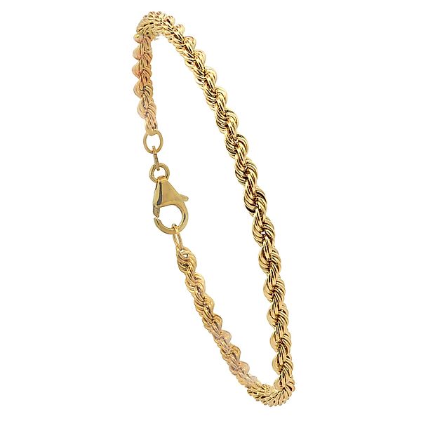 HOPLO Goldarmband Goldarmband Kordelkette hohl 3,3 günstig online kaufen