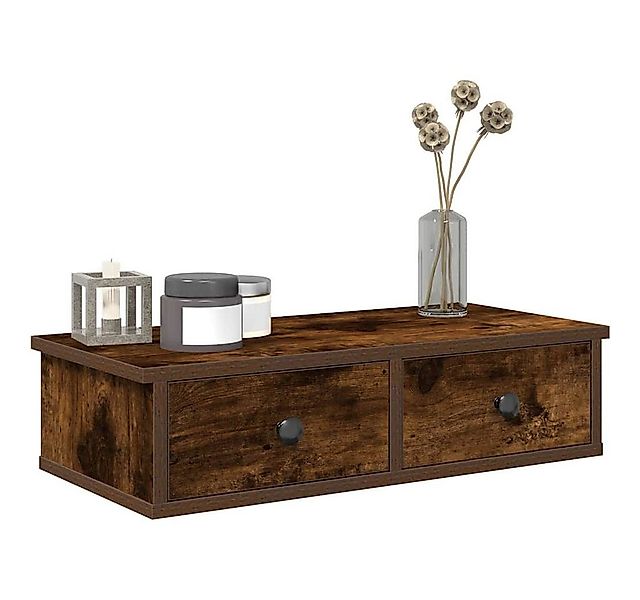 vidaXL Regal, Wandregal mit Schubladen Räuchereiche 60x25x15 cm Holzwerksto günstig online kaufen