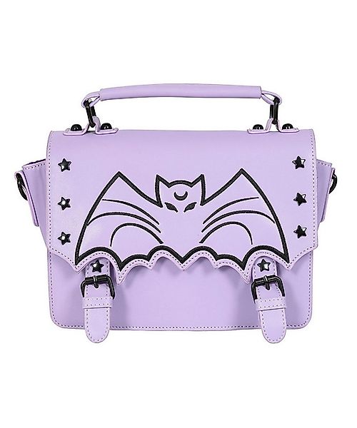Banned Schultertasche Nocturne Lilac, Fledermaus Pastell Goth günstig online kaufen