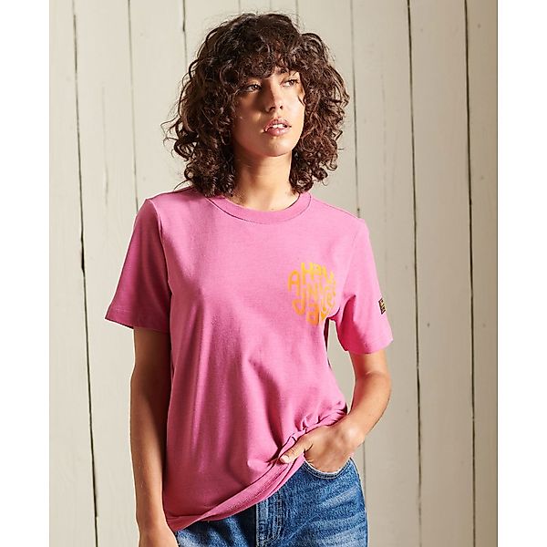 Superdry Heritage Mountain Kurzärmeliges T-shirt S Hot Pink Marl günstig online kaufen