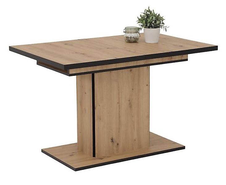 Säulentisch ausziehbar 120-160cm ARIANA I T von Hela Artisan Eiche / Schwar günstig online kaufen