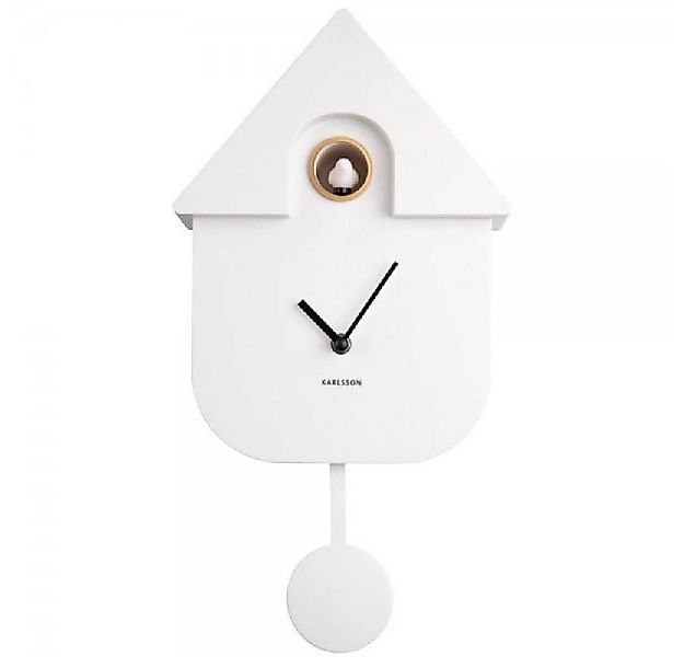 Karlsson Uhr Kuckucksuhr Wall Clock Modern Cuckoo Weiß (41cm) günstig online kaufen