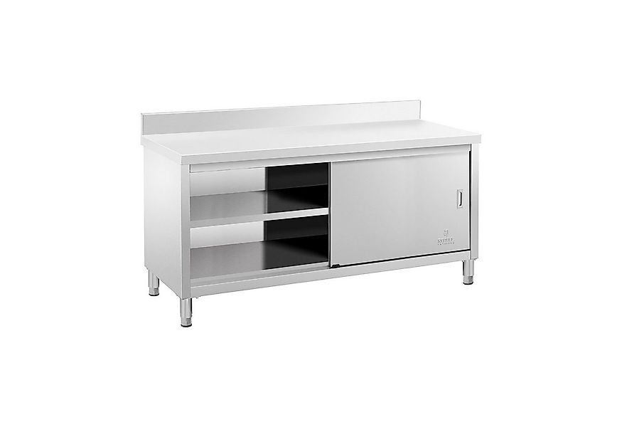 Royal Catering Arbeitstisch 180 x 60 cm Arbeitsschrank Aufkantung Edelstahl günstig online kaufen