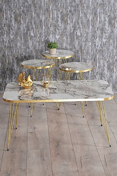 en.casa Couchtisch (4-St., 4-teilig: 1 Couchtisch + 3 Satztische), 4-teilig günstig online kaufen