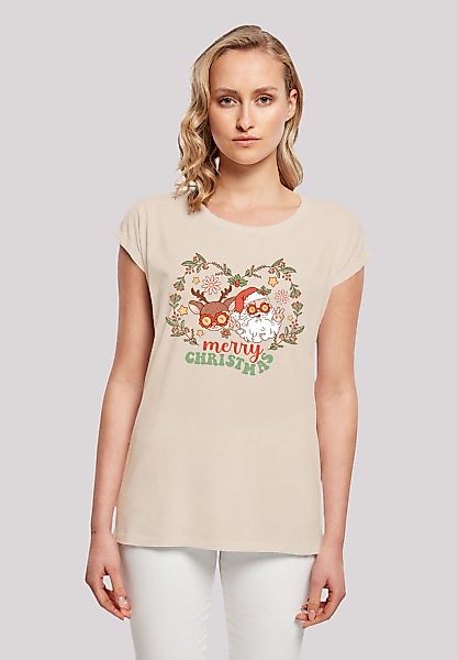 F4NT4STIC T-Shirt "Weihnachten Hippie Santa And Reindeer", Premium Qualität günstig online kaufen