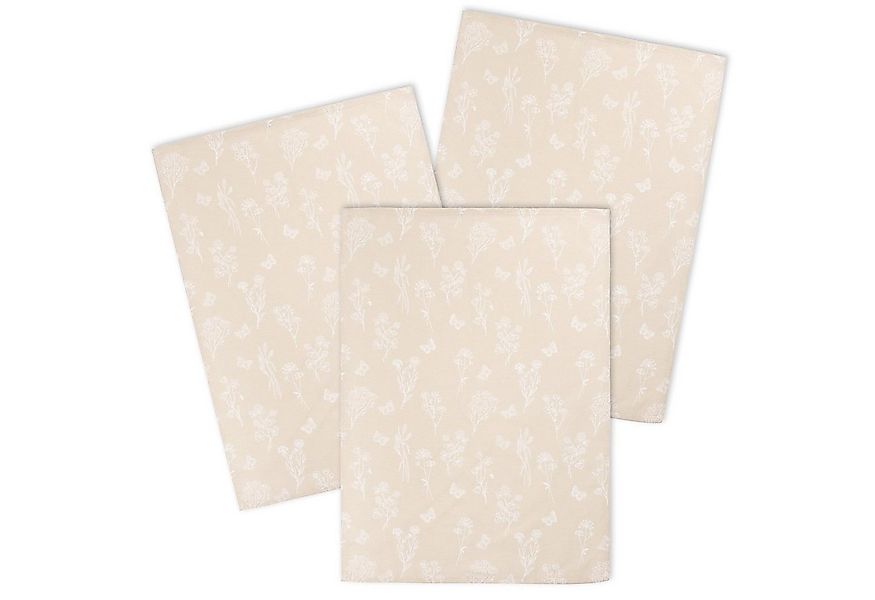 Kracht Geschirrtuch Wildblumen, (Set, 3-tlg., 3-teilig), 3er Pack Geschirrt günstig online kaufen