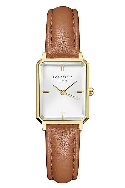 ROSEFIELD Quarzuhr Quarz Octagon XS Braun/Goldfarben günstig online kaufen