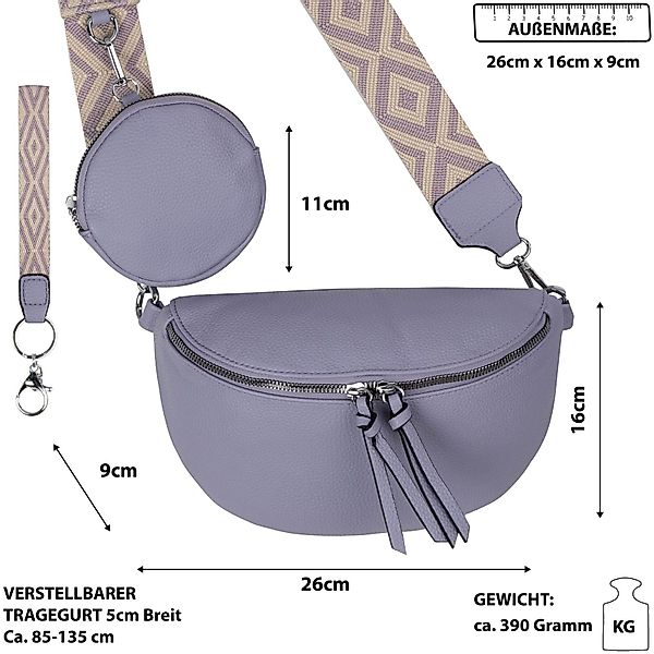 EAAKIE Gürteltasche Bauchtasche Umhängetasche Crossbody-Bag Kunstleder Ital günstig online kaufen