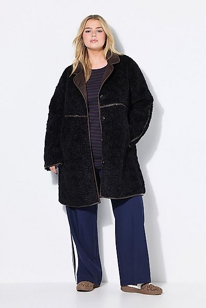 Studio Untold Wintermantel FakeFur-Mantel Kunstfellbesatz Zierdetails günstig online kaufen