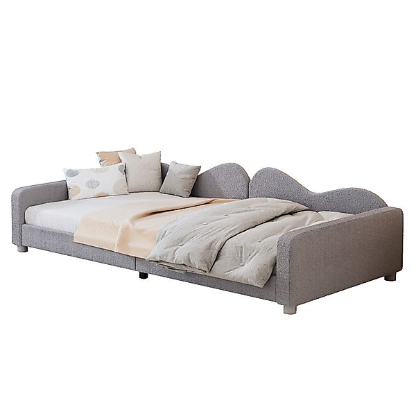 Flieks Polsterbett, Teddy-Samt Kinderbett Einzelbett Schlafsofa günstig online kaufen