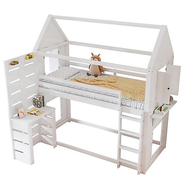 Thanaddo Hochbett Etagenbett,Kinderbett mit Fallschutz und Gitter, Reichlic günstig online kaufen