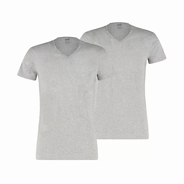 PUMA Herren Unterhemden 2er Pack - Rundhals oder V-Neck, Kurzarm Uni, T-Shi günstig online kaufen