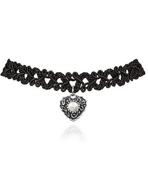 LUISIA® Kette mit Anhänger LUISIA Spitzen Kropfband 'Malina' mit Herzanhäng günstig online kaufen