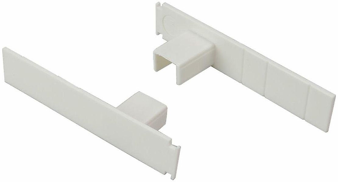 Liedeco Sichtschutzbefestigungen Zubehör-Set Seitendeckel, Vorhangschienen, günstig online kaufen