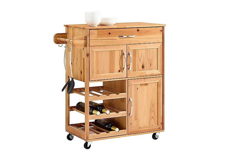 SoBuy Küchenwagen FKW45, Servierwagen mit Rollen, Rollwagen Kücheninsel, mi günstig online kaufen