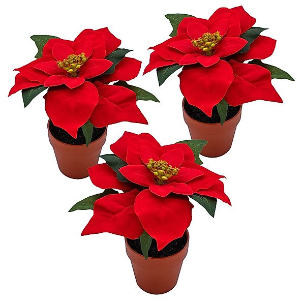 Winterliche Kunstpflanze im Blumentopf 20 cm günstig online kaufen