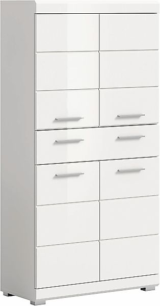 welltime Midischrank "SIENA, Breite 74cm, 4 Türen, 1 Schubkasten, 4 Fächer, günstig online kaufen