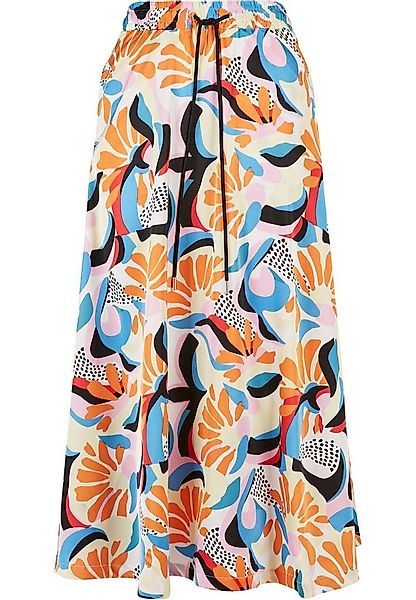 URBAN CLASSICS Jerseyrock Urban Classics Damen Ladies AOP Satin Midi Skirt günstig online kaufen
