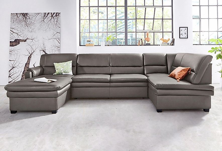 sit&more Wohnlandschaft »Pisa U-Form« mit Federkern, wahlweise mit Bettfunk günstig online kaufen