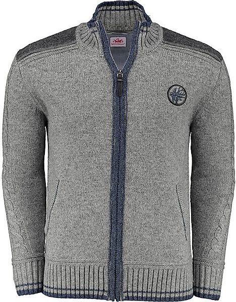 Spieth & Wensky Outdoorjacke Strickjacke Herren - BETZBACH - denim, hellgra günstig online kaufen