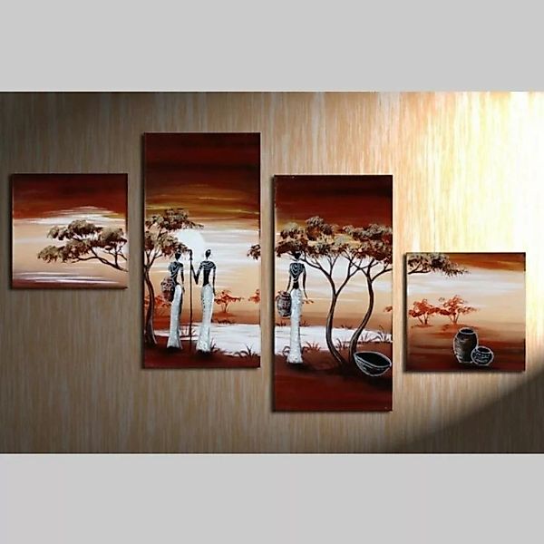 4 Leinwandbilder AFRIKA Frau (2) 80 x 50cm Handgemalt günstig online kaufen