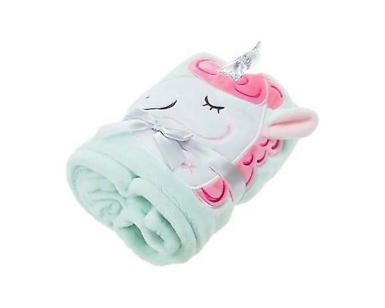 Kinderdecke Fleecedecke mit Einhorn (mint-grün, 130x81cm), EinhornLiebe günstig online kaufen