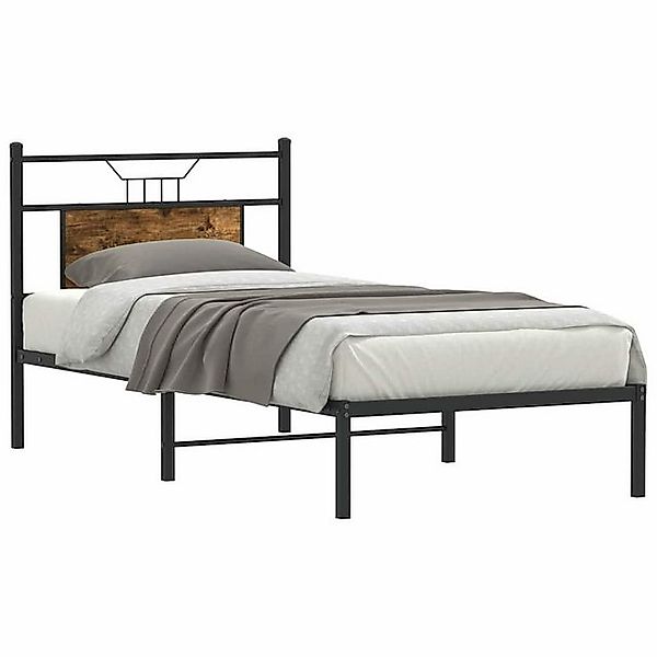 vidaXL Bett Bettgestell ohne Matratze Räuchereiche günstig online kaufen