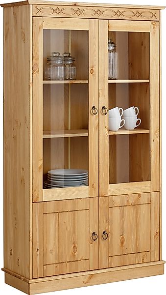 Home affaire Vitrine "Indra", aus massiver Kiefer, FSC, Höhe 145 cm, dezent günstig online kaufen