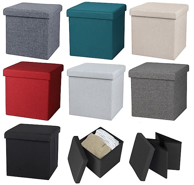 Urban Living Sitzwürfel Sitzhocker Sitzwürfel Aufbewahrungsbox günstig online kaufen