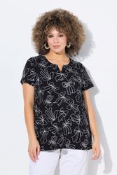 Ulla Popken T-Shirt T-Shirt Schleifen A-Linie günstig online kaufen