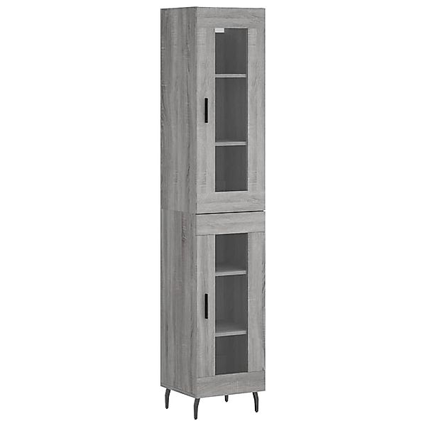 vidaXL Highboard Grau Sonoma 34,5x34x180 cm Holzwerkstoff 3199447 günstig online kaufen