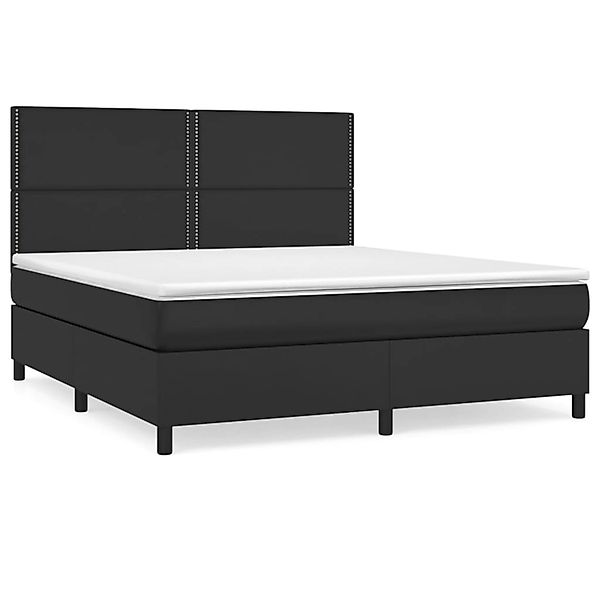 vidaXL Boxspringbett mit Matratze Schwarz 180x200 cm Kunstleder1466187 günstig online kaufen