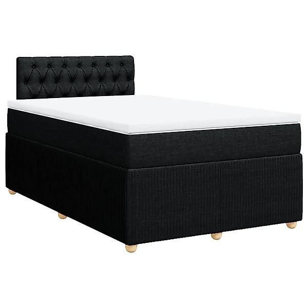 vidaXL Boxspringbett mit Matratze Schwarz 120x190 cm Stoff 3289704 günstig online kaufen