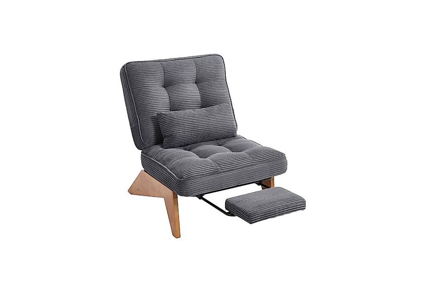 ANYSUN Loungesessel Relaxsessel aus Kord,mit Fußstütze & Lendenkissen (vers günstig online kaufen
