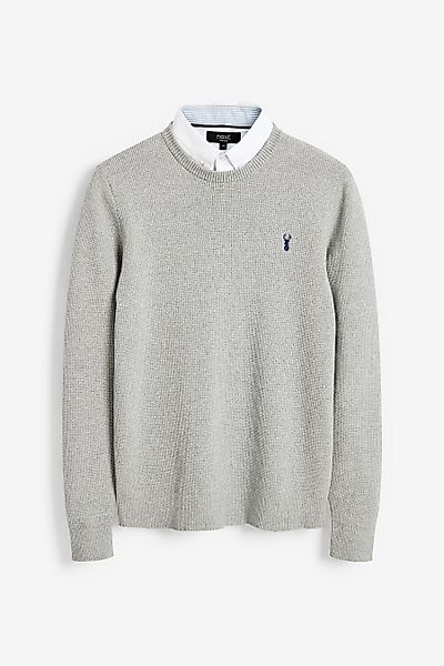 Next 2-in-1-Pullover Oxford-Pullover mit angedeutetem Hemd günstig online kaufen