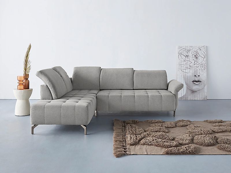 Home affaire Ecksofa "Fresh L-Form" Federkern, wahlweise Kopfteilverstellun günstig online kaufen