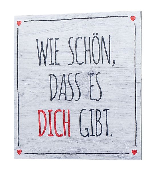 Levandeo® Wandbild, Wandbild 20x20cm Schön dass günstig online kaufen