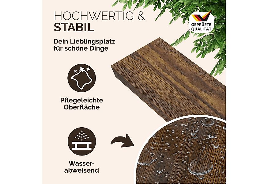 Casaria Wandboard, Dunkle Eiche Hängeregal mit Halterung 15kg Tragkraft Woh günstig online kaufen