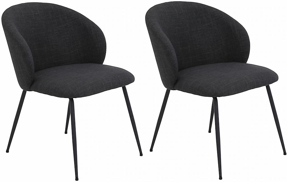 HELA 4-Fußstuhl "GRAZ, Esszimmerstuhl", (Set), 2 St., Webstoff, XL-Sitzbrei günstig online kaufen
