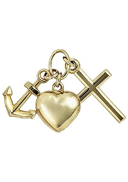 JOBO Kettenanhänger Anhänger Glaube, Liebe, Hoffnung, 333 Gold günstig online kaufen