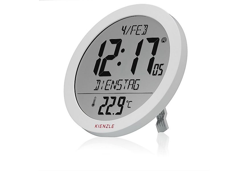 Kienzle Wanduhr KIENZLE DCF-Funkwanduhr mit Innentemperatur weiß günstig online kaufen