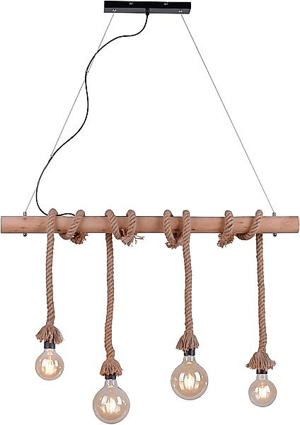 JUST LIGHT Pendelleuchte »ROPE«, 4 flammig, Leuchtmittel E27   ohne Leuchtm günstig online kaufen
