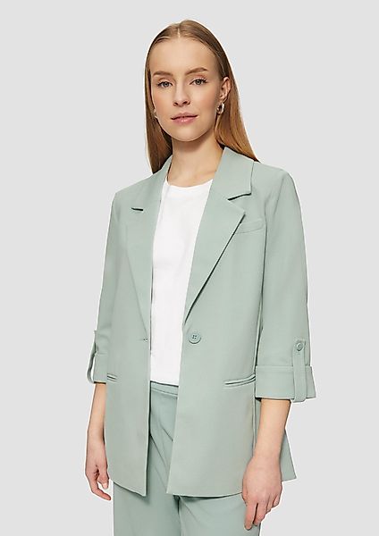 QS Jackenblazer Interlock-Blazer mit Krempelarm günstig online kaufen